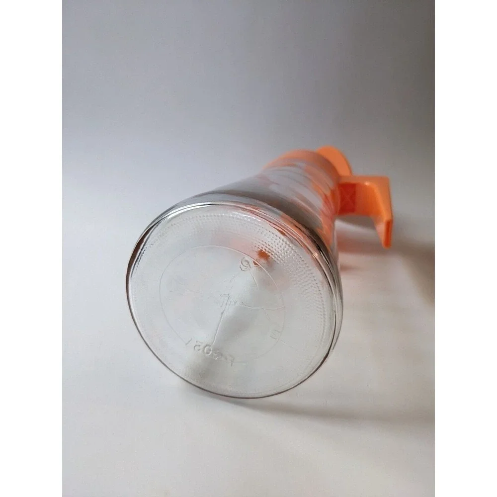 Vtg Mid-Century Anchor Hocking Glass Carafe Orange Juice Pitcher Atomic Diamond‎